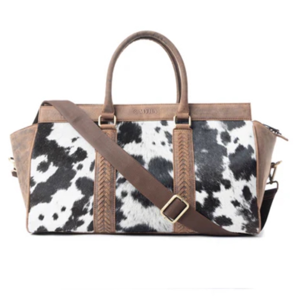 Western Duffle Bag Real Cowhide & Leather - Brand New with Tags